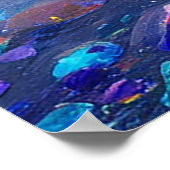 冬威厳のあるの海波 ポスター (角)