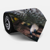 冬威厳のある雪フクロウモノグラム名前をカスタムする ネクタイ (ロール)