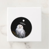 冬威厳のある雪フクロウモノグラム名前をカスタムする フェイバータグ (インサイチュ)