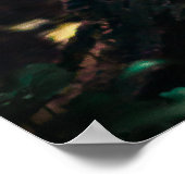 冬威厳のある雪フクロウモノグラム名前をカスタムする ポスター (角)