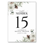 冬季エバーグリーンエレガントブライダルシャワー披露宴 テーブルナンバー (裏面)