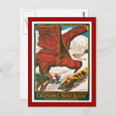 冬季オリンピック・ヴィンテージ旅行ポスター ポストカード (正面/裏面)