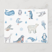 冬季オンダーランド北極動物時間カプセル エンクロージャーカード (裏面)