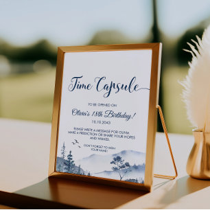 冬季オンダーランド時間カプセル標識 ポスター