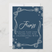 冬季コケットの好意の表の記号 招待状 (正面)