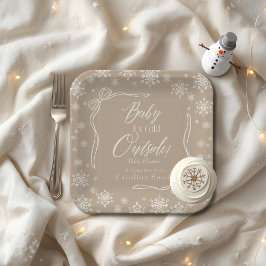 冬季コケットタウペベビー寒い ペーパープレート