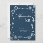 冬季コケット「モモザ」ミモザバーサイン 招待状 (正面)