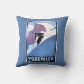 冬季スポーツのスキーの昇進ポスター クッション (裏面)