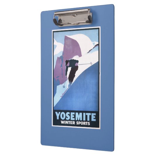 冬季スポーツのスキーの昇進ポスター クリップボード (左)