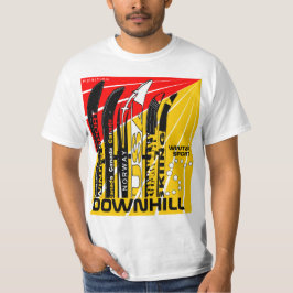 冬季スポーツのSnowbladeの下り坂のTシャツ Tシャツ