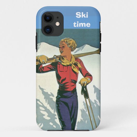 冬季スポーツ-スキー時間 Case-Mate iPhoneケース (裏面)