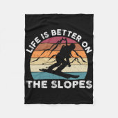 冬季スポーツSは人生おもしろいの方が好い フリースブランケット (正面)