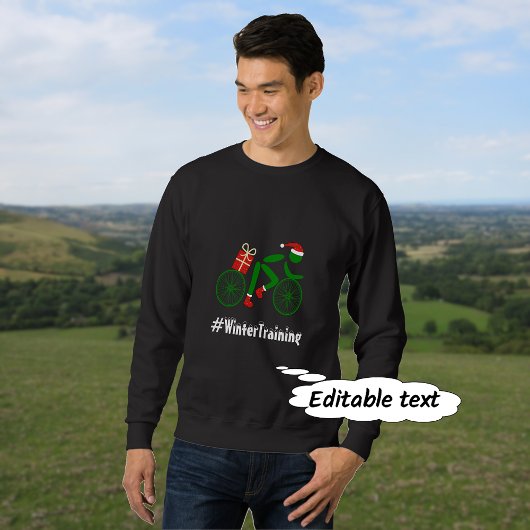 冬季トレーニングカスタム文字クリスマスサイクリスト スウェットシャツ
