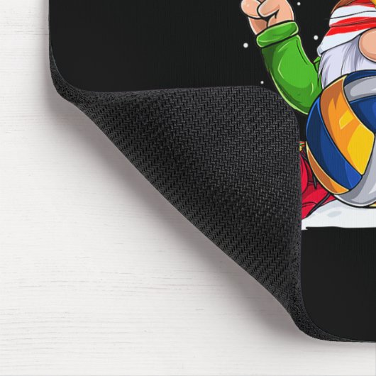 冬季バレーボール格言少年向けクリスマス マウスパッド (コーナー)