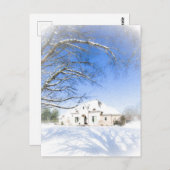 冬季ホーム2 ポストカード (正面/裏面)