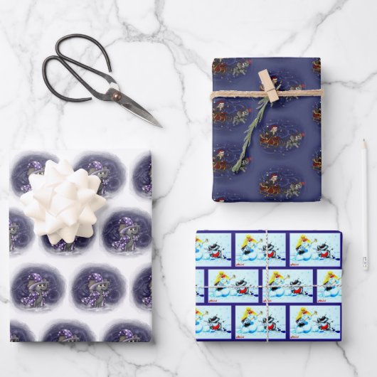 冬季ラッピング紙シーツの金属片ウィルバー ラッピングペーパーシート (正面)