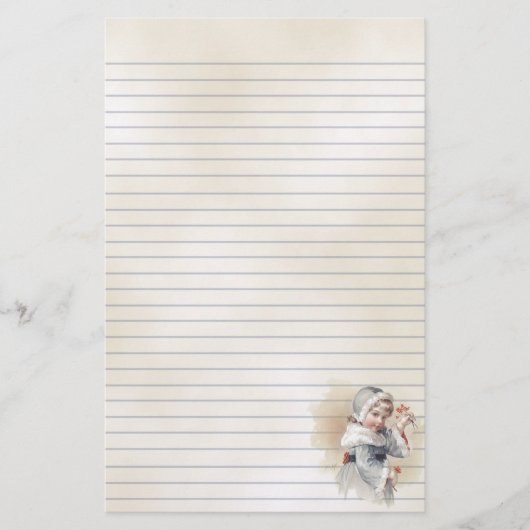 冬季子ヴィンテージイラストレーション文房具 便箋 (正面)