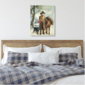 冬季燃料の収集 キャンバスプリント (インサイチュ (寝室))