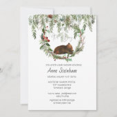 冬季男の赤ちゃんシャワー 招待状 (正面)