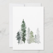 冬季男の赤ちゃんシャワー 招待状 (裏面)