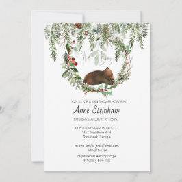 冬季男の赤ちゃんシャワー 招待状