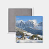 冬季磁石のドロミテス村 マグネット (正面/裏面)