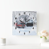 冬季非常事態 スクエア壁時計 (ホーム)