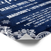 冬季ONEderland素朴タイムカプセル標識 ポスター (角)