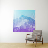 冬山のピークマウンテン，ヒップスター，ピーク，写真，バ タペストリー (インサイチュ)