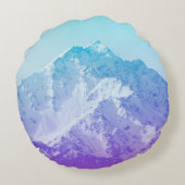 冬山のピークマウンテン,ヒップスター,ピーク,写真,バ ラウンドクッション (裏面)