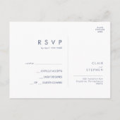 冬山サンセットウェディングRSVPポストカード ポストカード (裏面)
