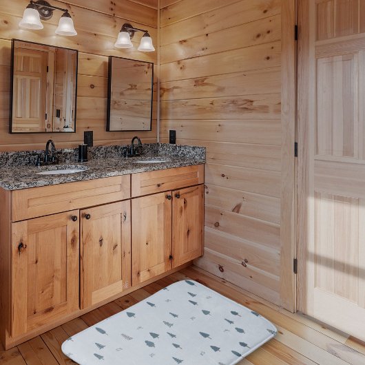 冬山テーマ子供部屋バスルーム少年用マット バスマット