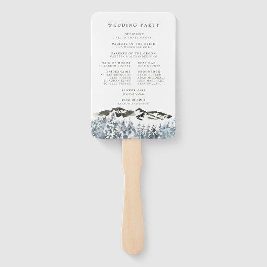 冬山素朴結婚式 プログラムハンドファン ハンドファン (裏面)