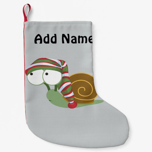 冬帽の巻貝 スモールクリスマスストッキング (正面)