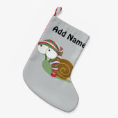 冬帽の巻貝 スモールクリスマスストッキング (正面 (吊り時))