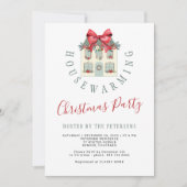 冬引っ越し祝いパーティークリスマスパーティー モダン 招待状 (正面)