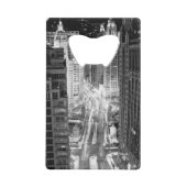 冬後のシカゴのミシガン州の北の道 クレジットカード栓抜き (裏面)