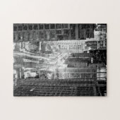 冬後のシカゴのミシガン州の北の道 ジグソーパズル (横)