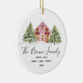 冬新しい家の初めてのクリスマス セラミックオーナメント (右)
