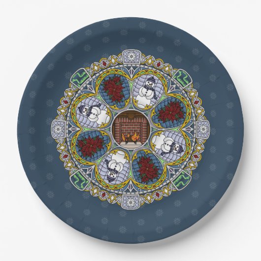 冬新しい紙プレート ペーパープレート (正面)