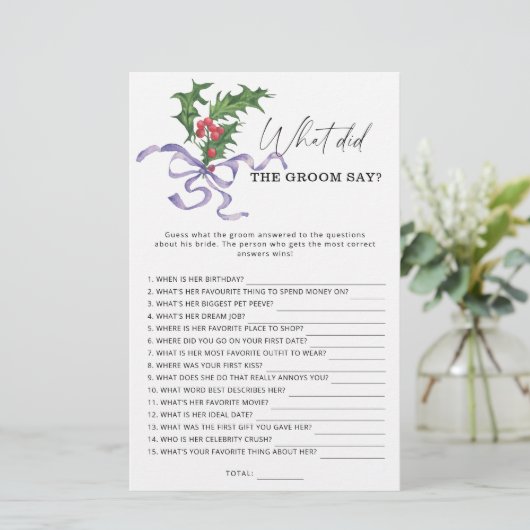 冬新郎は何と言ったブライダルゲーム (スタンド正面)