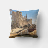 冬日曜日のノートルダム大聖堂 クッション (裏面)