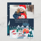 冬景色の写真ホリデームービングアナウンス シーズンカード (正面/裏面)