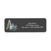 冬景色差出人住所 ラベル (正面)