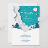 冬景観バースデーパーティ招待状 招待状 (正面)