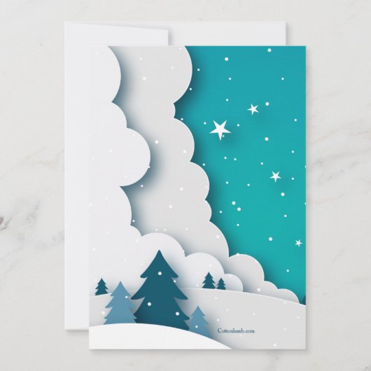 冬景観バースデーパーティ招待状 招待状 (裏面)