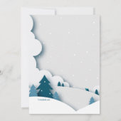 冬景観写真誕生パーティー 招待状 (裏面)