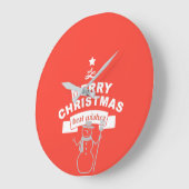 冬最高のの願い ラージ壁時計 (傾斜)