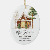 冬最高の先生クリスマスツリー セラミックオーナメント (右)