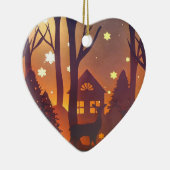 冬木夜のシカ セラミックオーナメント (右)